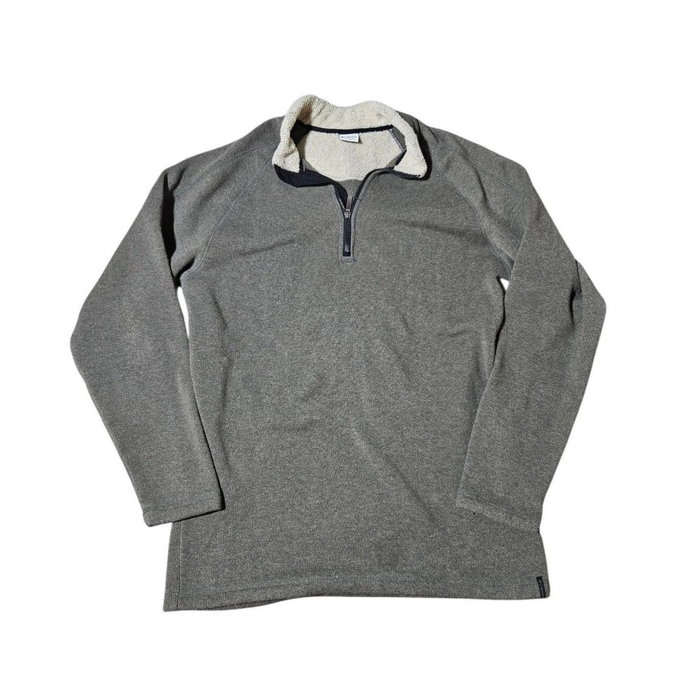 Columbia Fleece Lined (Sherpa Neck Collar) Mens XLT 1/4 Zip Pullover L/S Sweater